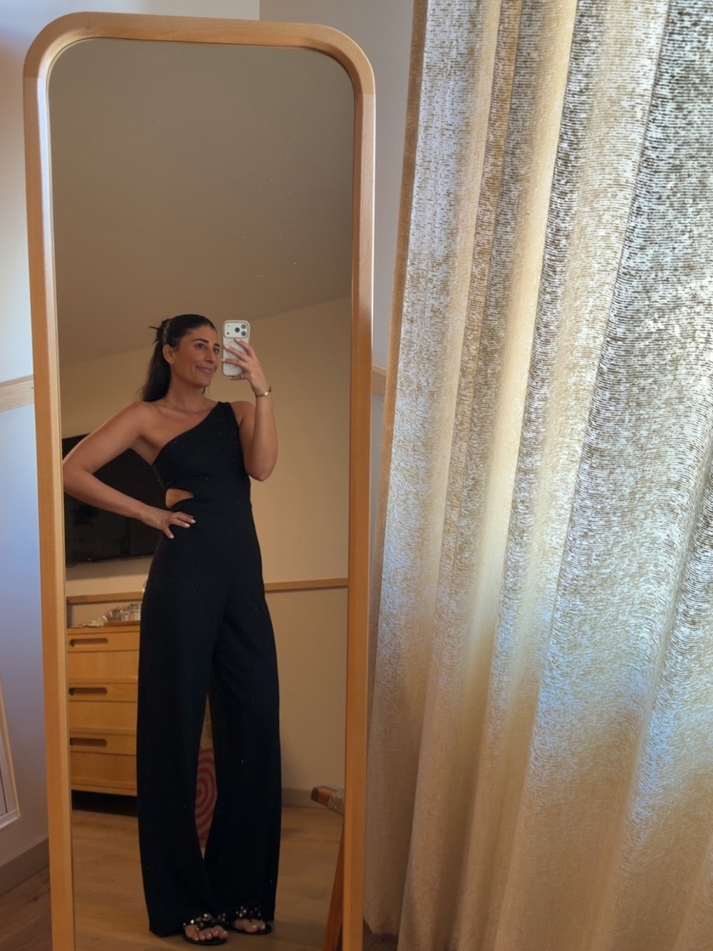 Susana Monaco Black One-Shoulder Jumpsuit